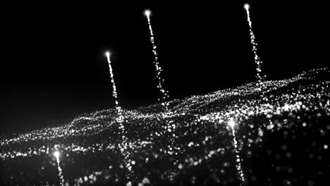 abstract particles flowing