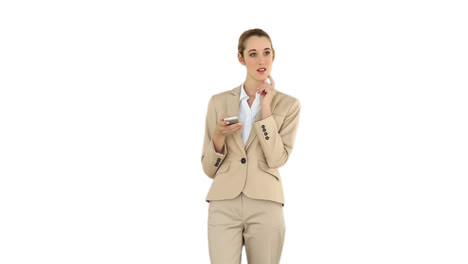 Businesswoman-texting-on-the-phone