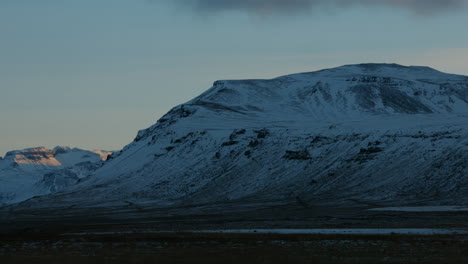 winter mountainscape in iceland