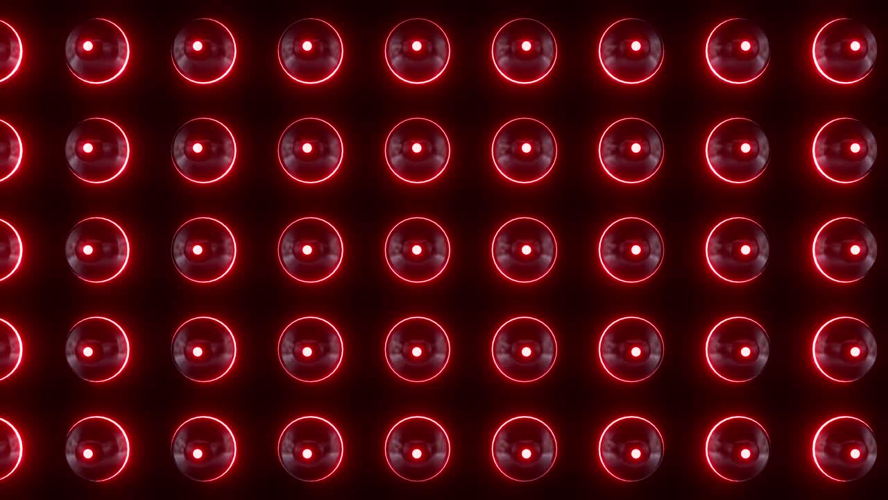 Red Circle LED Light Panel Background