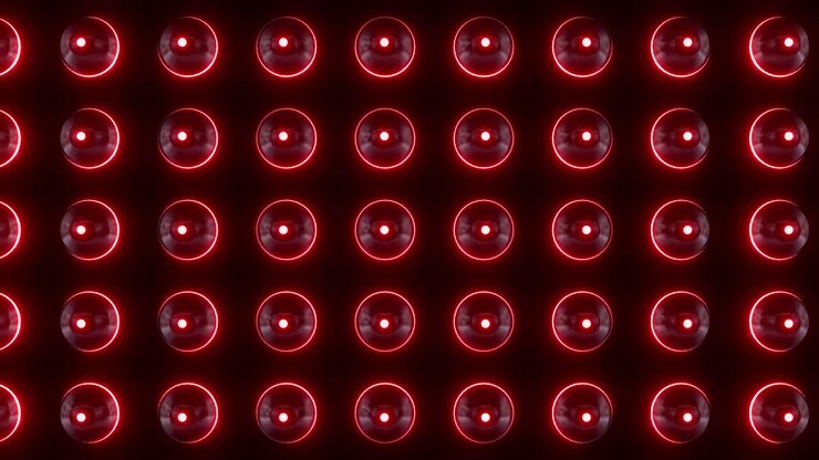 Red Circle LED Light Panel Background
