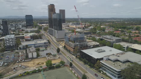 Box-Hill-Central-aerial-towards-Whitehorse-Towers