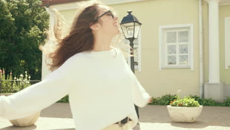 woman enjoying the sunny day