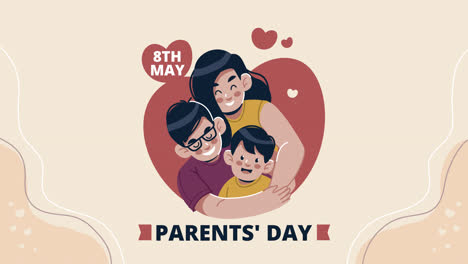 행복한 부모의 날 일러스트레이션