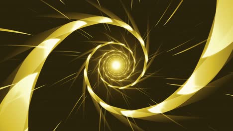 abstract swirl spiral yellow background animation