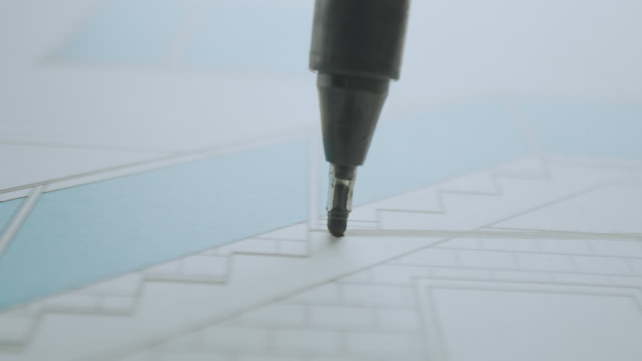 Pen on Gridded Paper