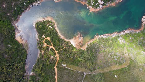 video de un avión no tripulado de 4k de un campamento en australia occidental