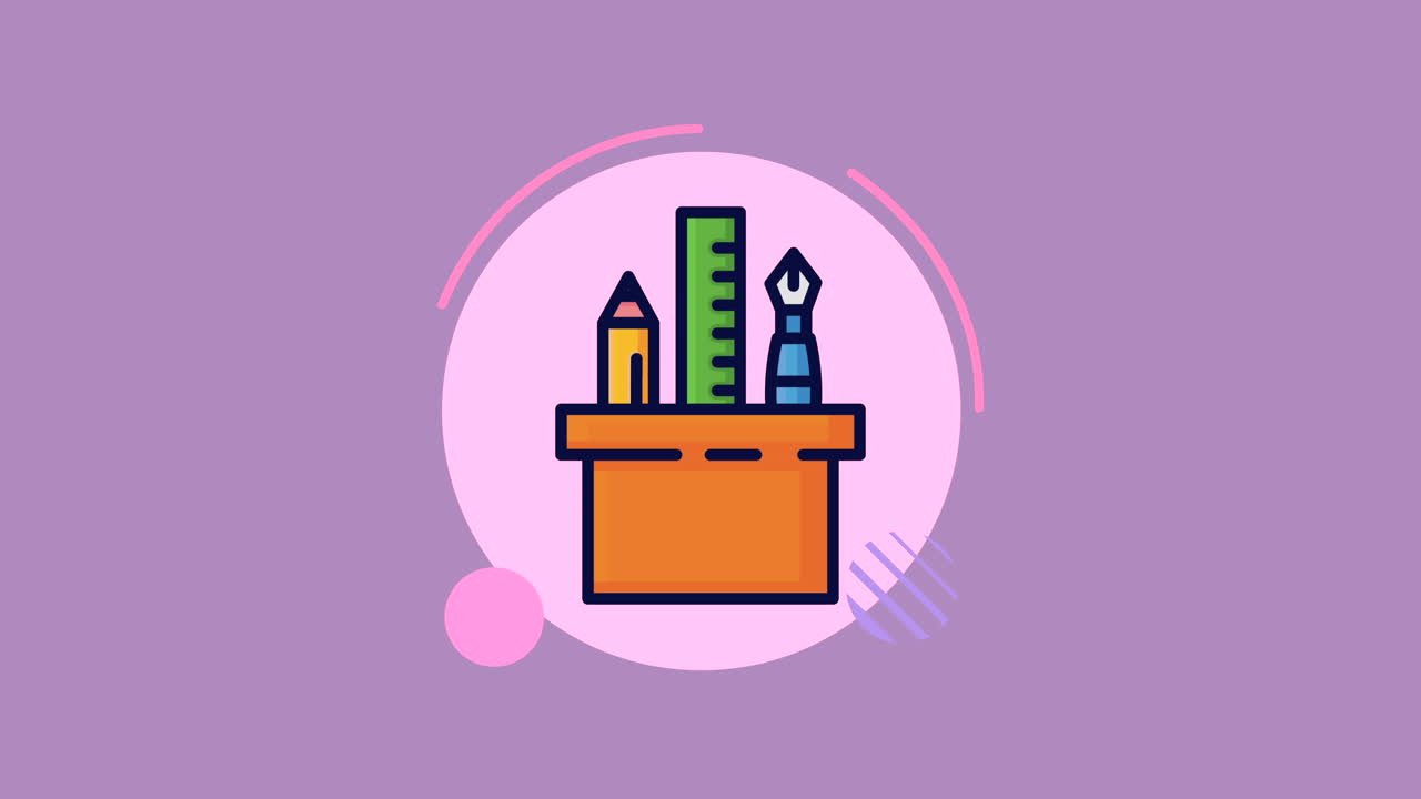 pencil holder creative supplies animation
