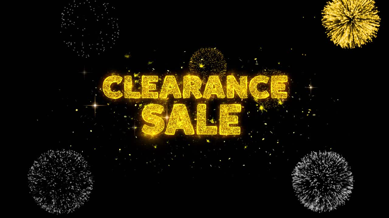 Clearance Sale Fireworks Graphic