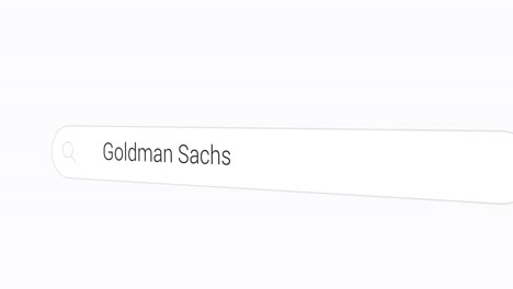 searching goldman sachs on the search engine