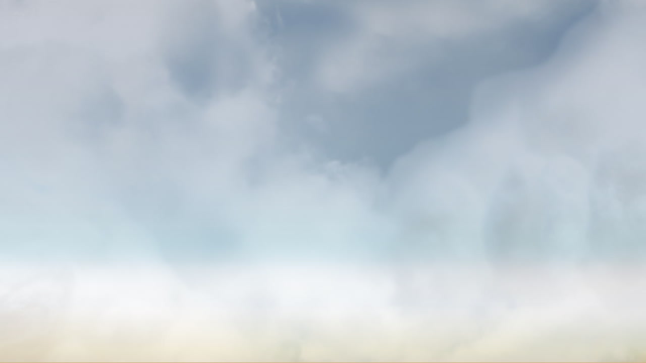 움직이는 구름으로 가득 찬 하늘의 애니메이션