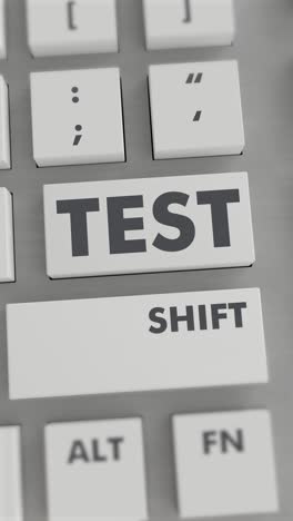 test button pressing on keyboard vertical video