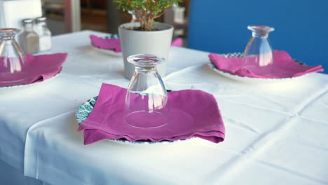 table setting for outdoor dining