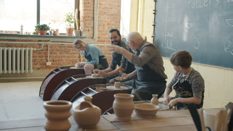 pottery class in action