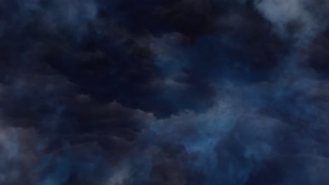se mueve hacia la tormenta que ocurre cuando en el cielo oscuro 4k