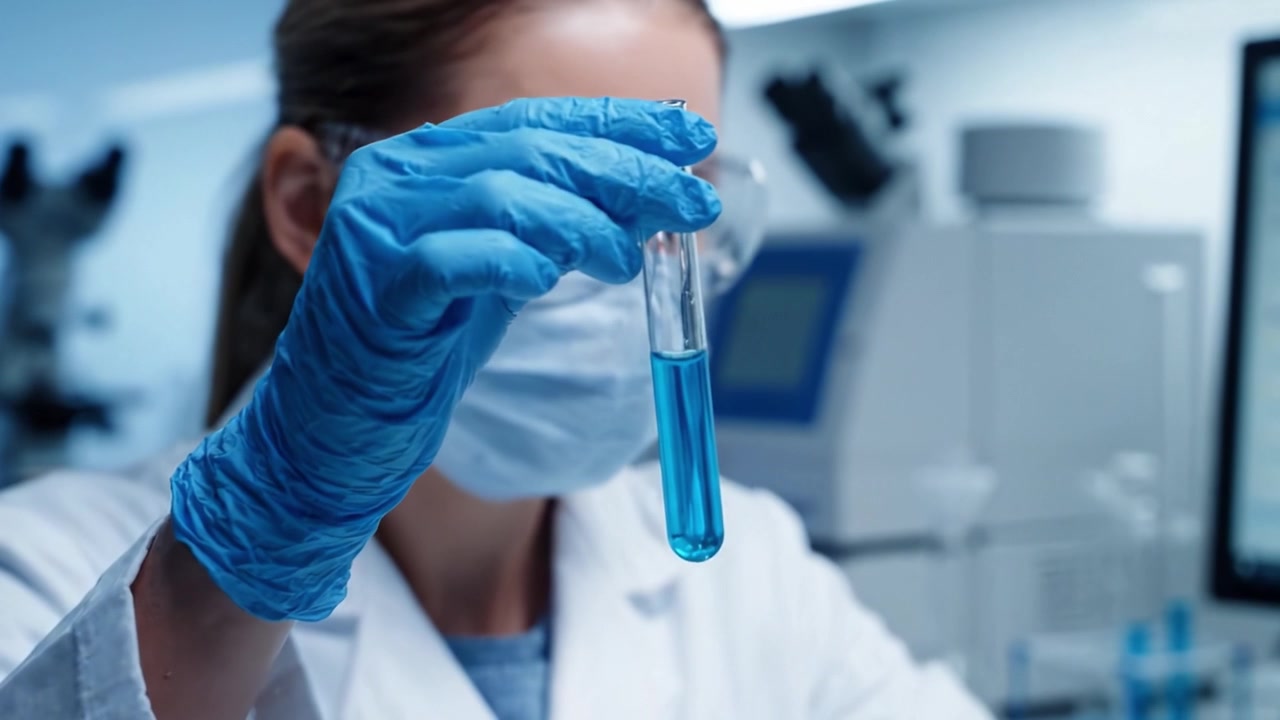A dedicated scientist meticulously analyzing samples in a laboratory, showcasing precision and expertise in the field of research and experimentation.