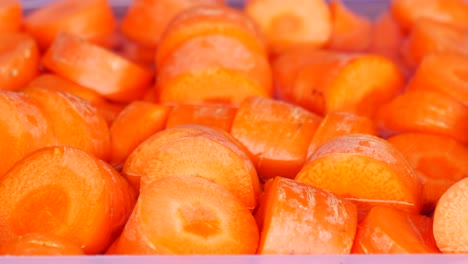 close up of sliced carrots