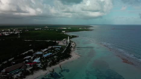 the mexican coralreef seen from the air