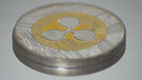 ripple token on a turning table close up