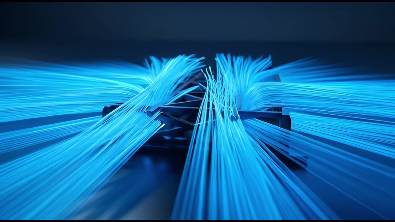Abstract Visualization of Fiber Optic Data Transmission Through a Metal Grid