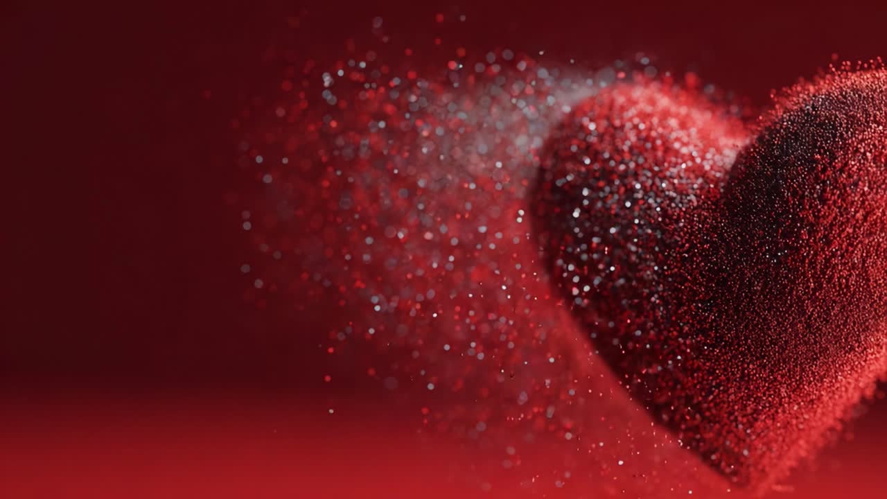 A Vibrant Heart Formed from Red Particles Capturing the Essence of Love and Emotion in a Powerful Visual Representation of Affection and Energy
