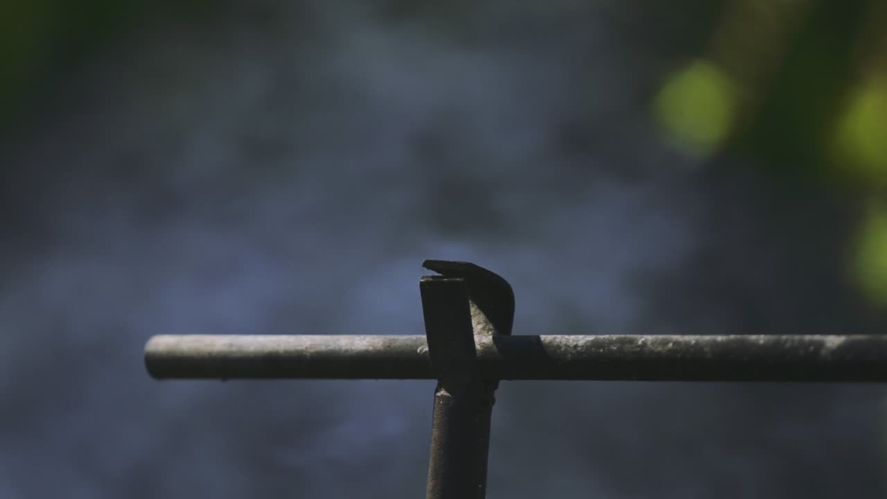 홀더 막대와 그 연기 뒤에 있는 모든 오후 스탠딩 영상