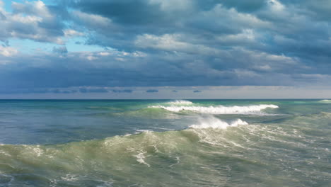 waves crashing on a beach