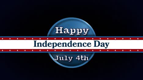 Animation-of-independence-day-text-on-black-background