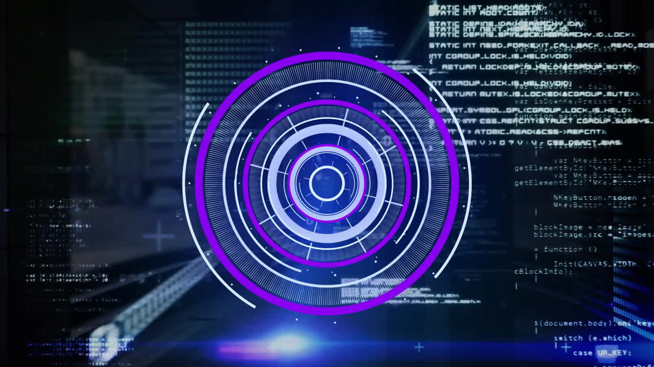 animación de escaneo de alcance y procesamiento de datos sobre el paisaje urbano