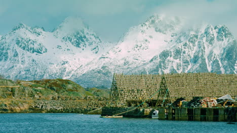 Stunning-cinematic-shot-of-millions-of-stockfish-hanging-up-to-dry