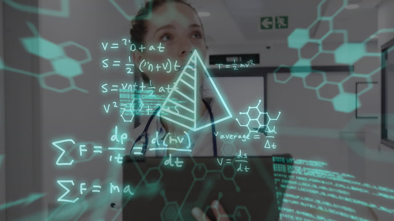 анимация научных данных о кавказской женщине-докторе