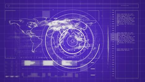 data and charts on purple background