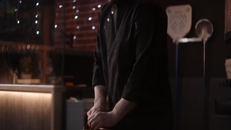 chef preparing food in a restaurant kitchen