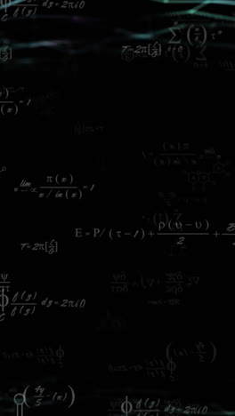 animation of mathematical equations and shapes on black background