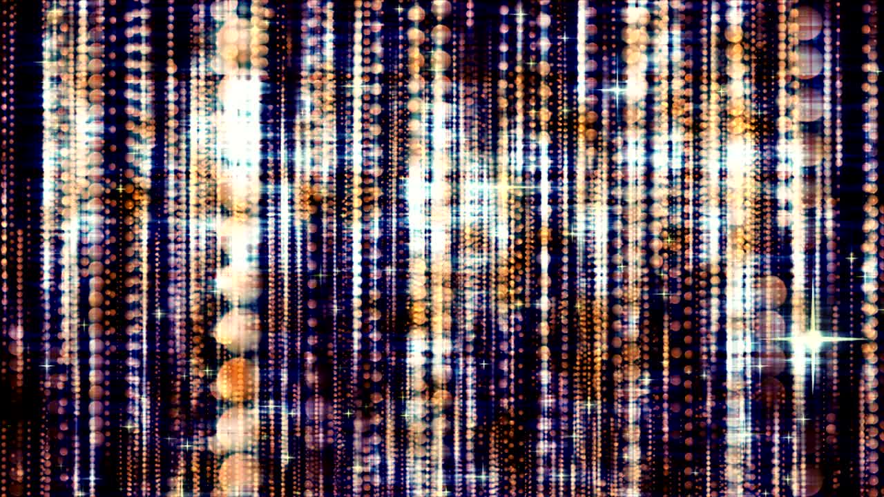 Abstract gold rain with bright particles with flares are in space, modern glossy background, 3d rendering