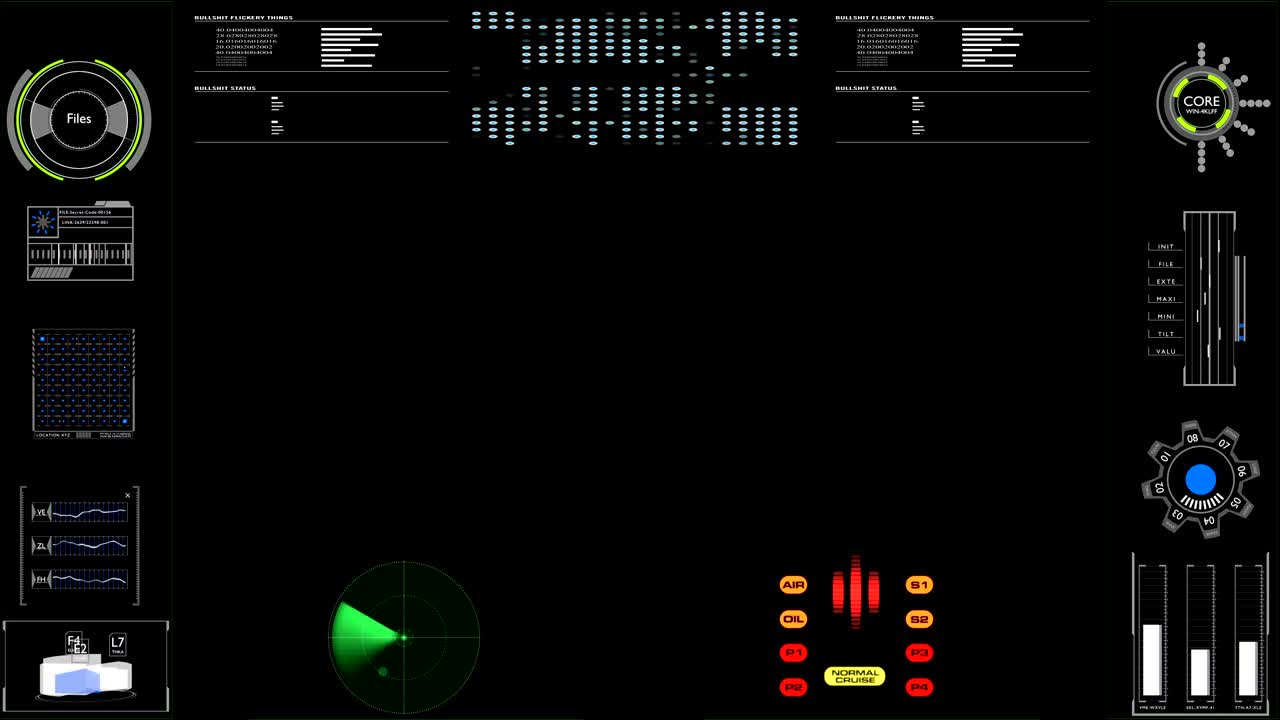 HUD Futuristic Technology command control center