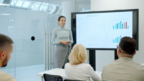 Business Presentation in a Modern Office