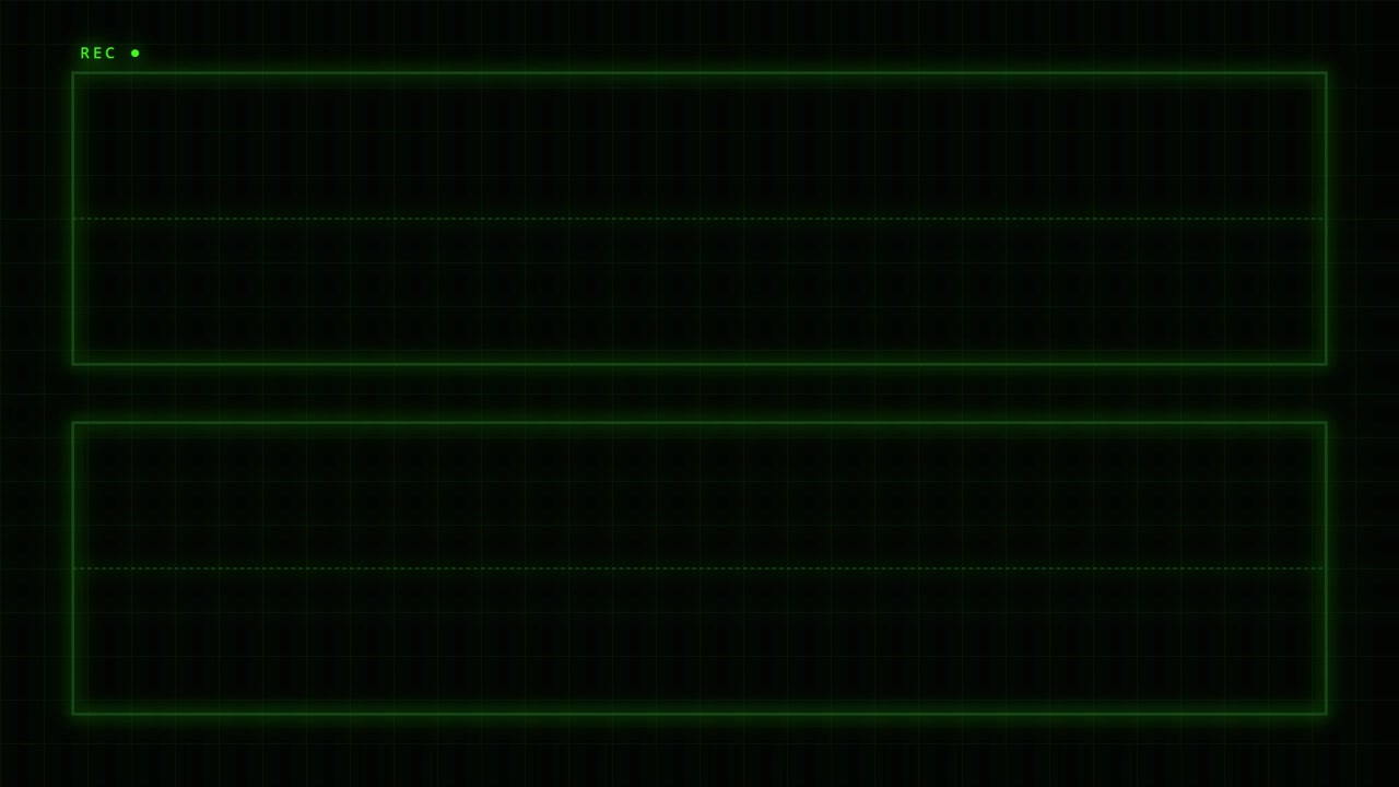 Overlay dell'interfaccia di registrazione della fotocamera digitale con cornici verdi
