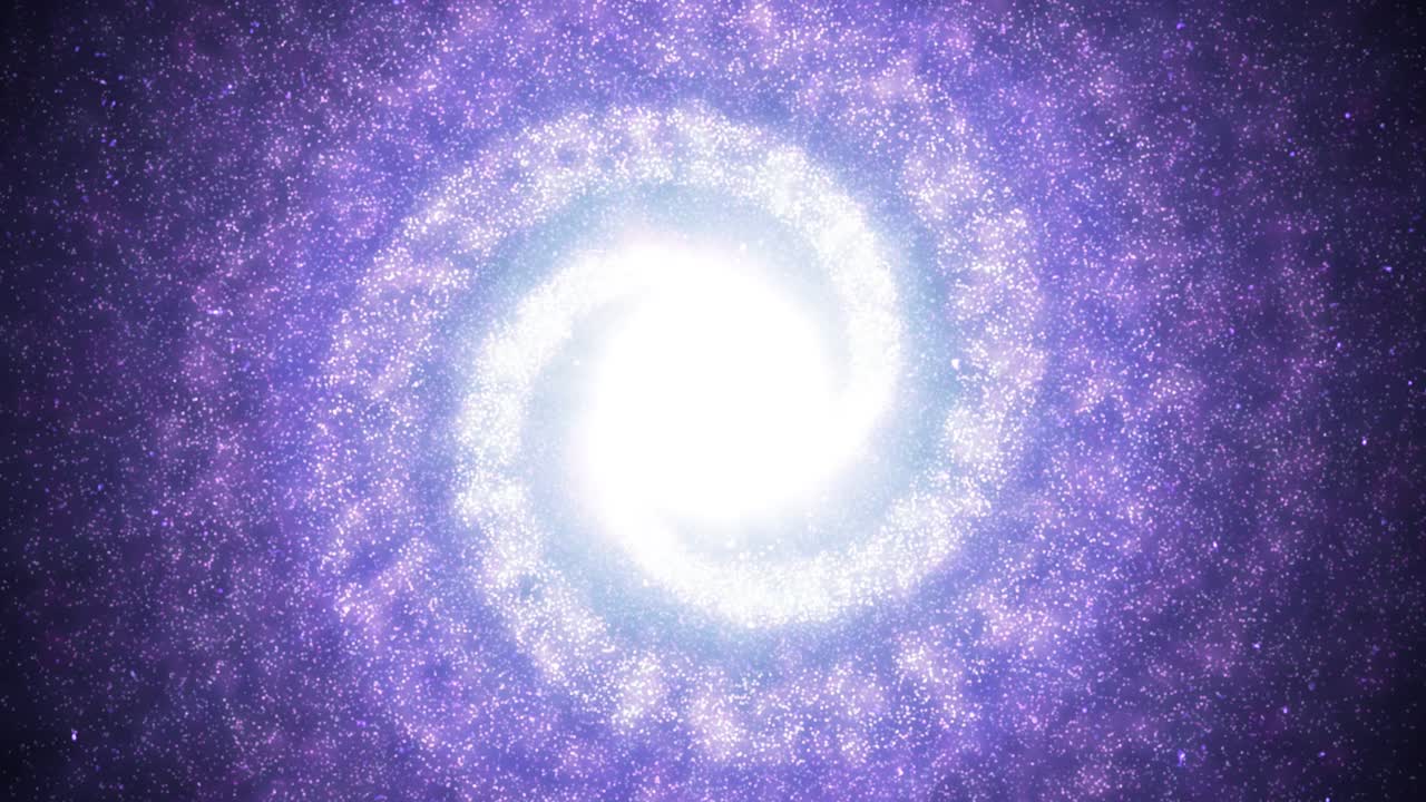 hermosa galaxia espiral púrpura en el espacio girando con estrellas de nebulosa - 4k animación de fondo de movimiento de bucle sin costuras