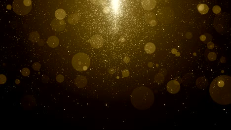partículas de oro brillo bokeh premio polvo abstracto bucle de fondo