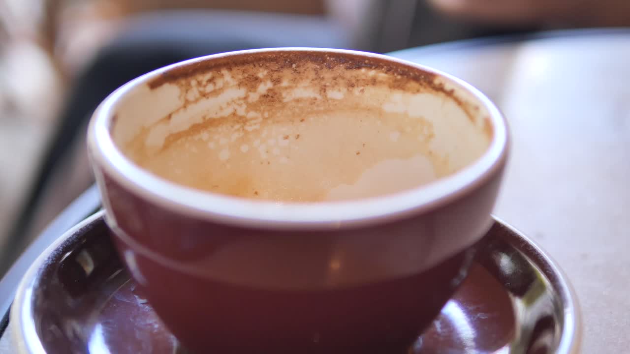 Empty coffee cup on a saucer