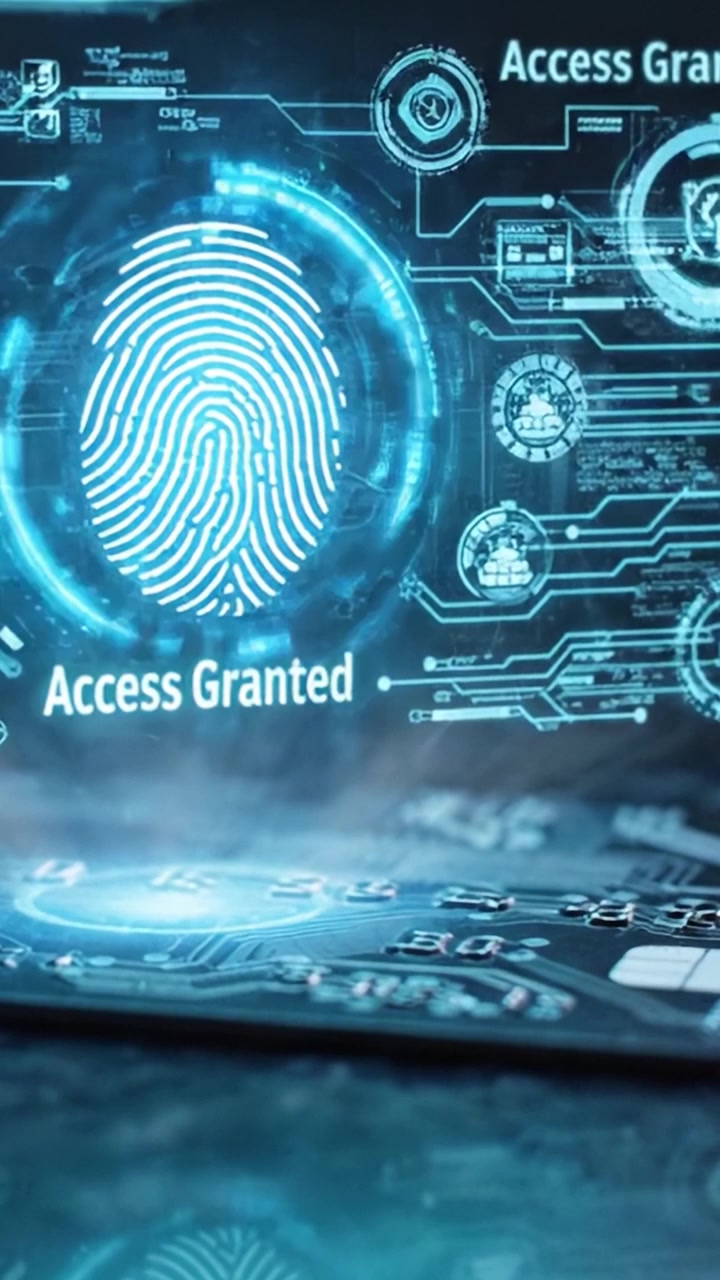 Exploring the Integration of Advanced Technology and Security Systems Through a Close-Up Visual of a Secure Digital Interface and Circuitry Innovations