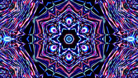 hermoso caleidoscopio abstracto que brilla, una luz radiante que regula los movimientos sutiles