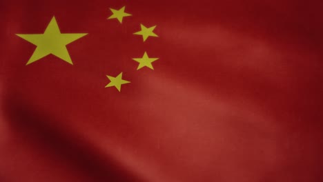 bandera de china, ondeando en cámara lenta