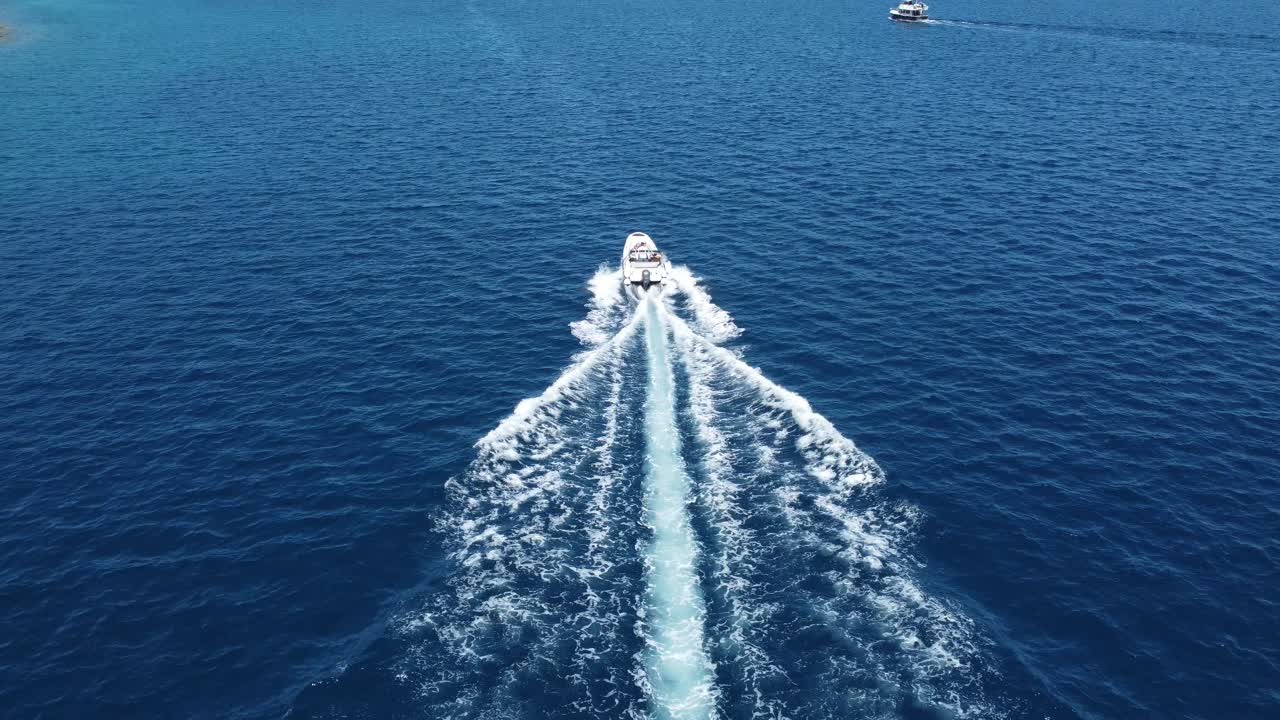 On top of a boat speeding in Croatia