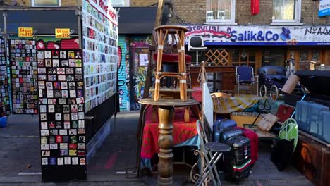 london street market: vintage furniture and goods for sale
