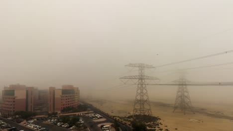 timelapse video taken in dubai during a foggy day