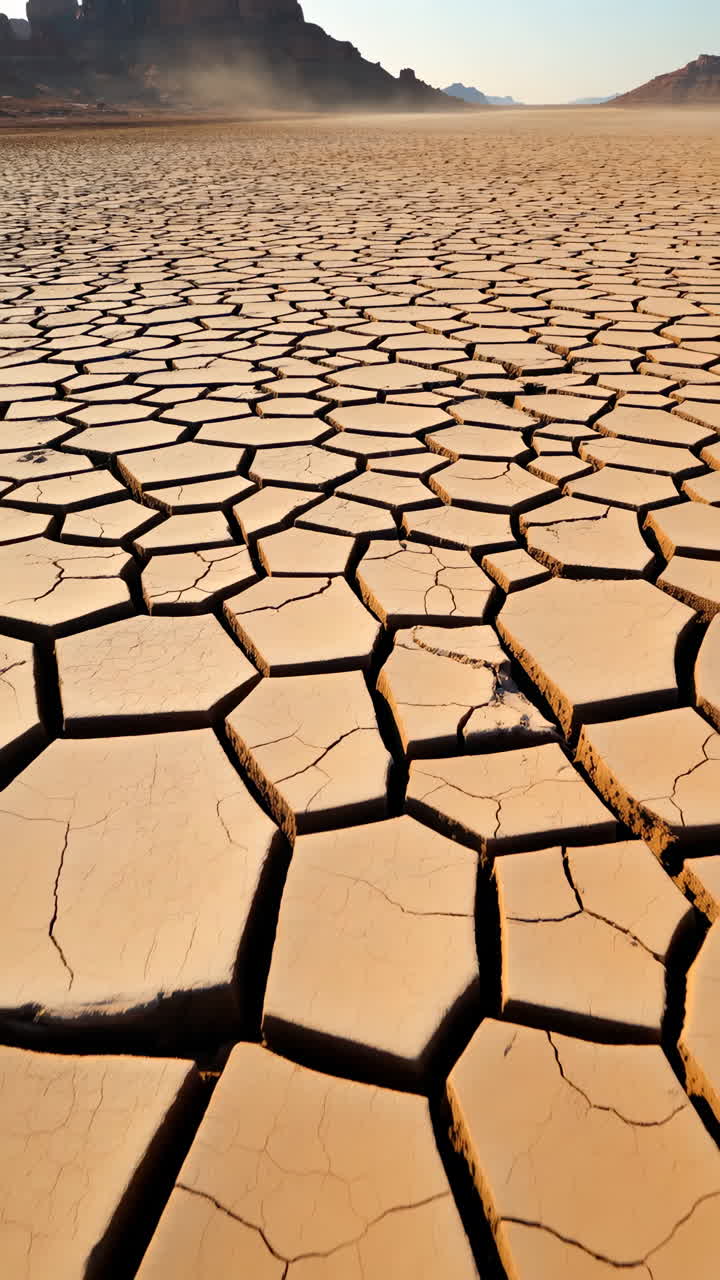 Vast Dry Cracked Earth Landscape