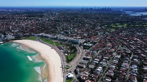 north bondi take off with view over the city