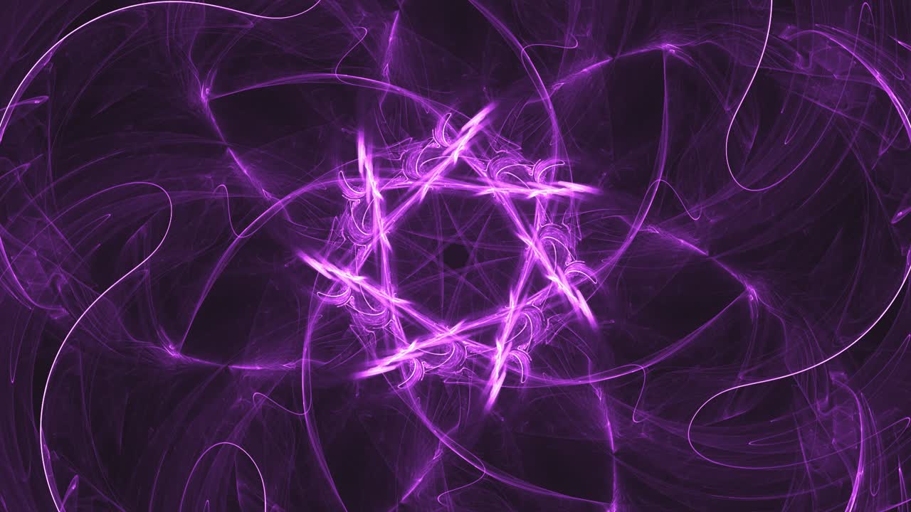 Cosmic pink flowering fractal vortex to another dimension in time, mystical patterns and higher consciousness - endless looping wallpaper animation